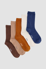 Packs de cinco medias lisas. de algodón. en varios colores s Variante 21