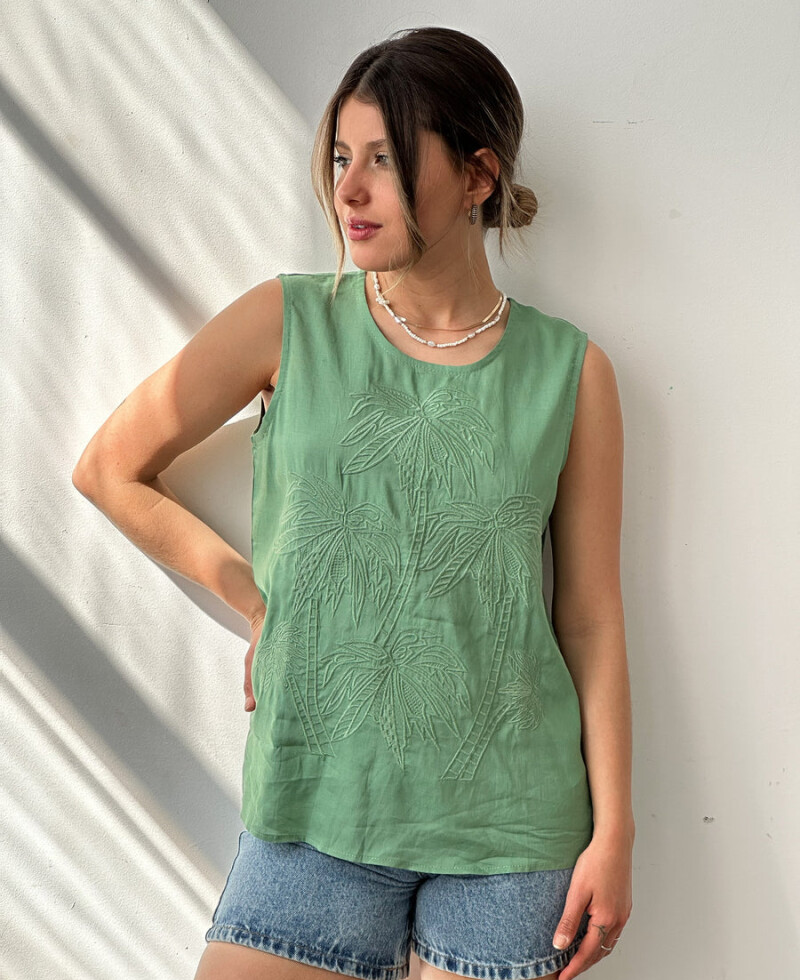 Blusa Palm verde