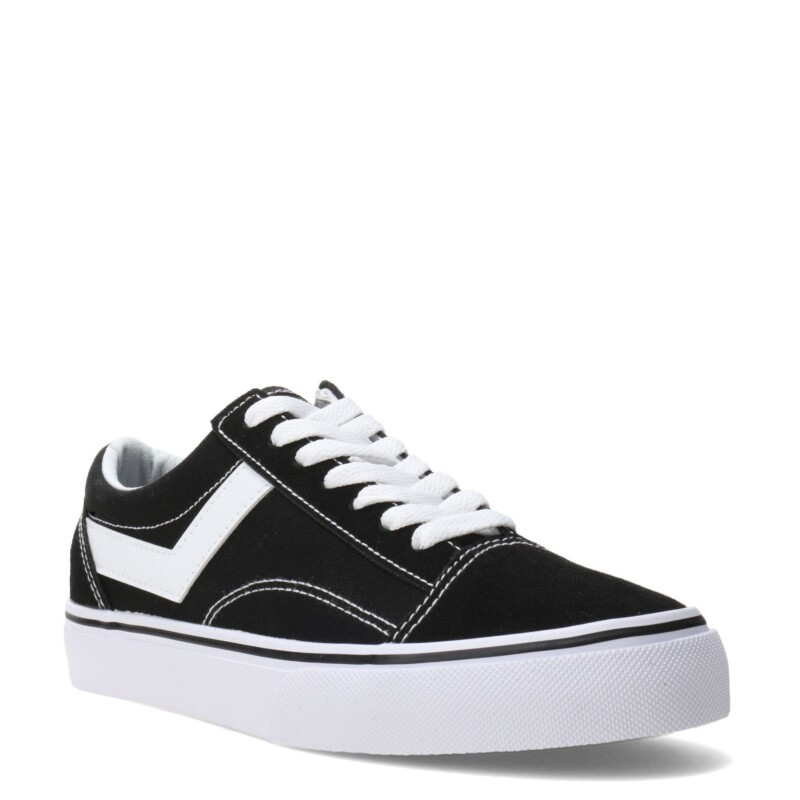 Championes Unisex PONY Casual Lona Gamuza Negro - Blanco