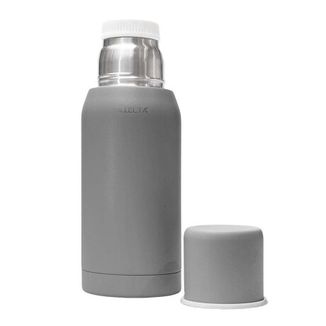 Kit Aqua de Termo 750Ml y Mate c/Tapa Acero Inox Doble Pared Gris