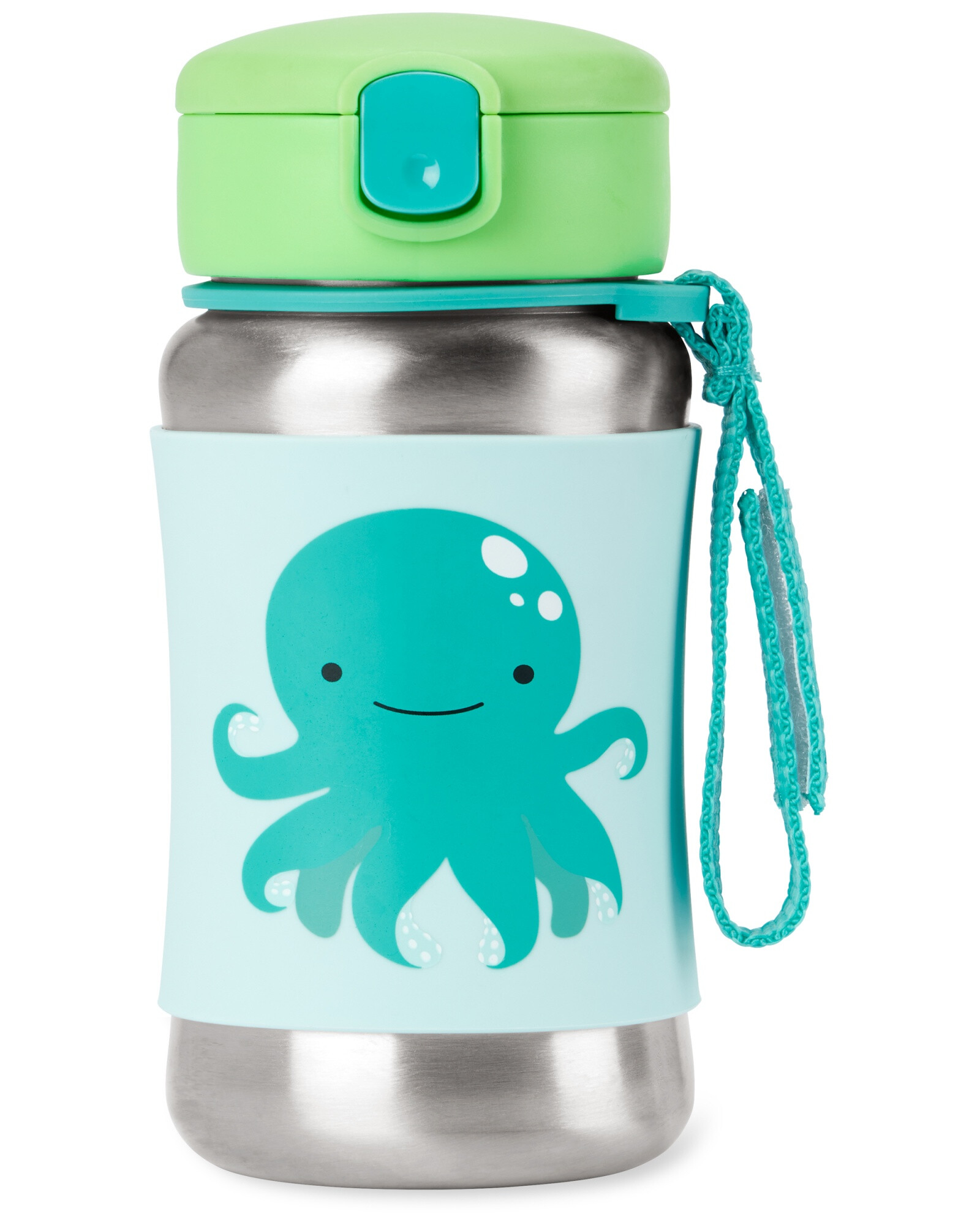 Botella de acero inoxidable con sorbito, diseño pulpo Botella de acero inoxidable con sorbito, diseño pulpo