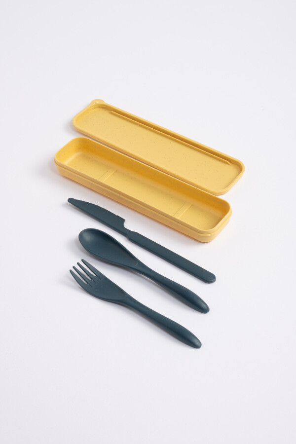 Set de cubiertos Amarillo Y Azul