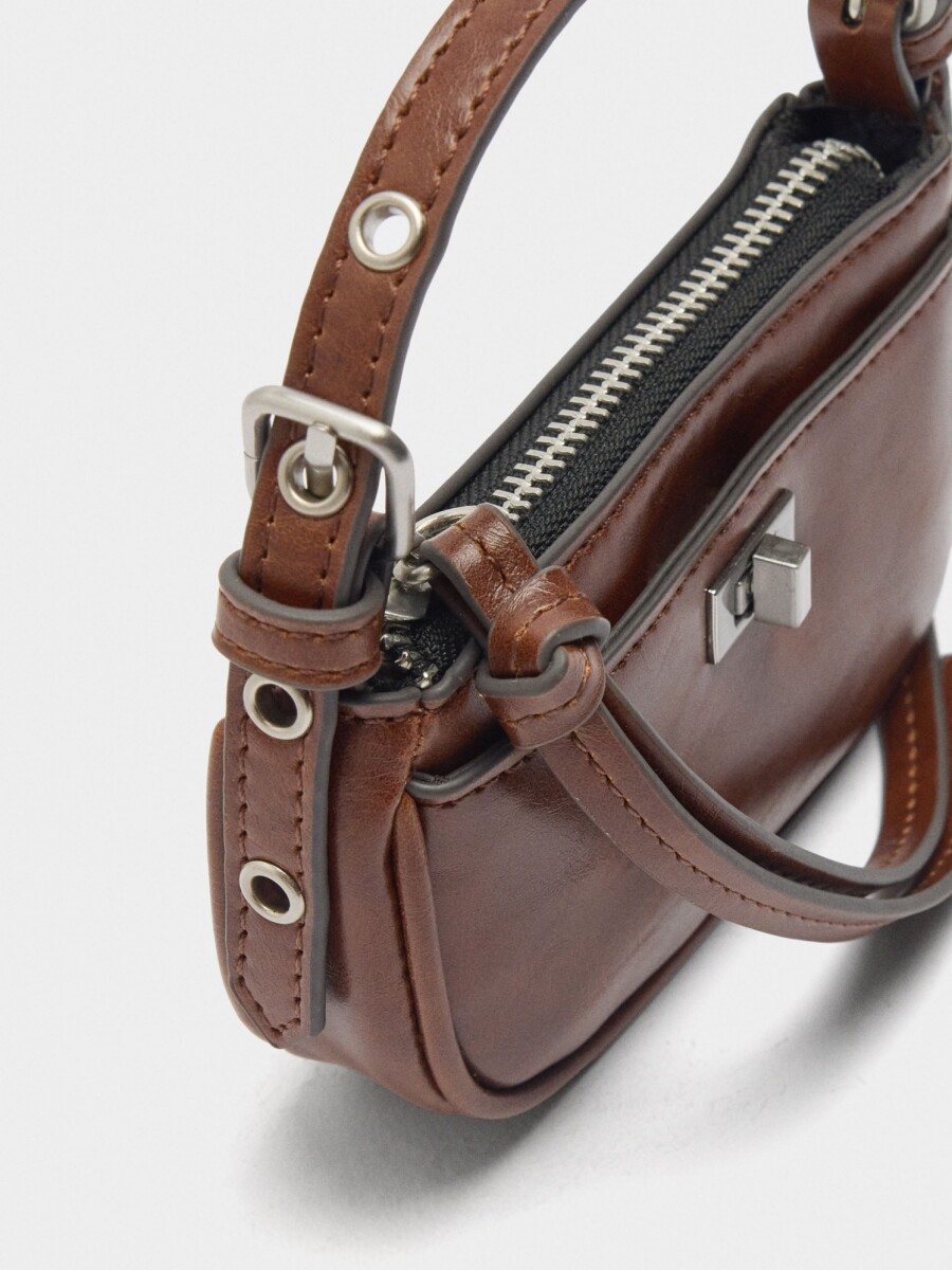 Charm Mini Bolso marron