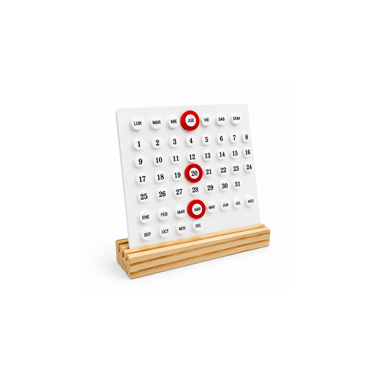 Calendario magnético de escritorio 13x15cm - Blanco 