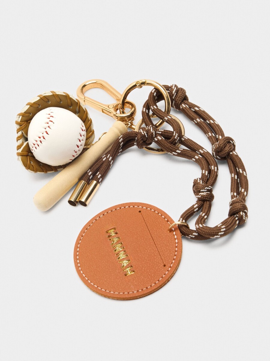Llavero Charm De Béisbol multicolor