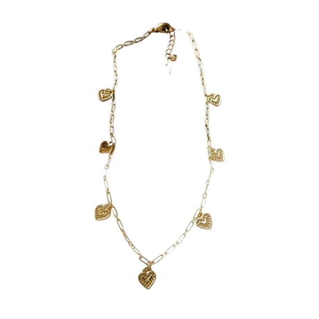 Collar Lonely Hearts 40CM + 5 cm de Alargue Bañado en Oro 24K 001