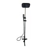 Duchero con Soporte Barral de Ducha Monocomando Baño Negro Mate