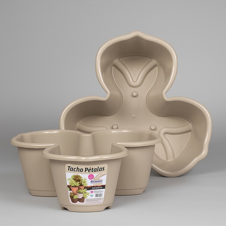 MACETA CUADRADA 29 LITROS BEIGE BEIGE