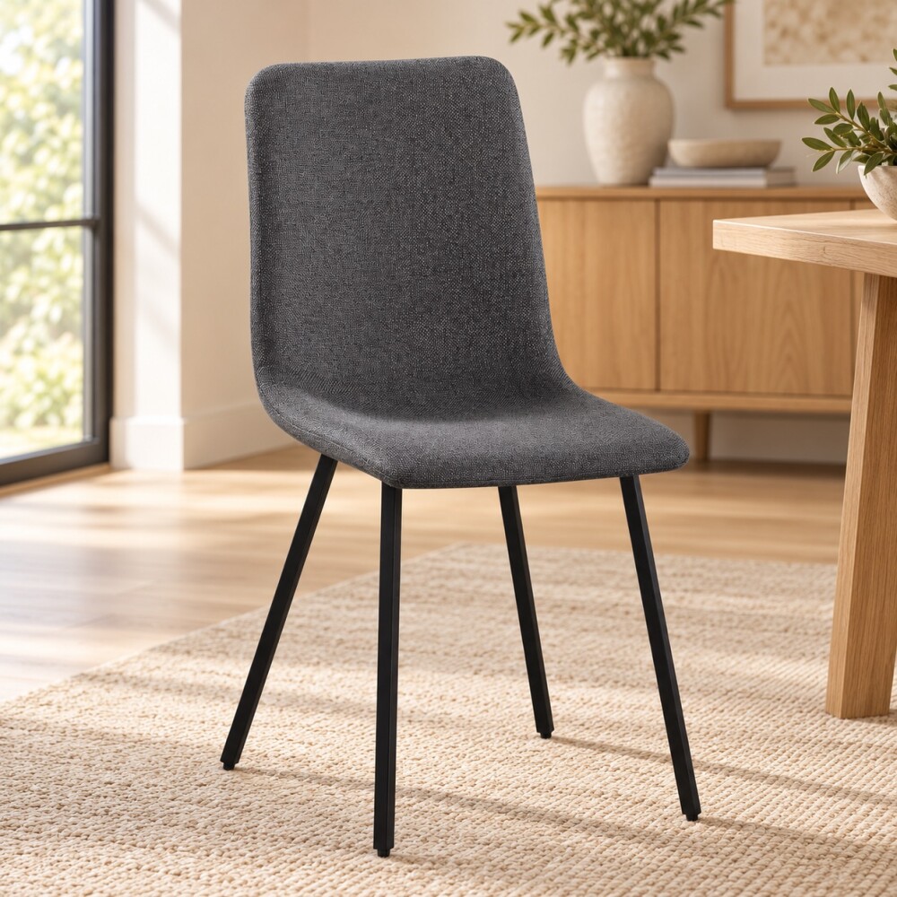 JUEGO DE COMEDOR MESA RECTANGULAR EXTENSIBLE MADERA + 4 SILLAS TAPIZADAS GRIS