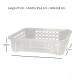 Set x2 Cesto rectangular calado Sanremo TRANSPARENTE