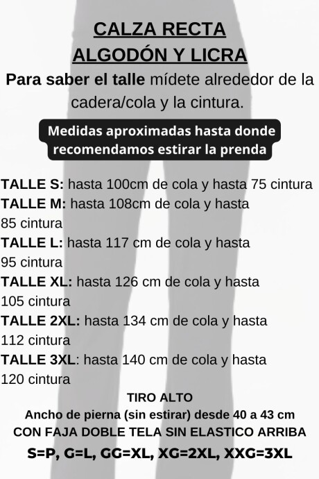 Calza Recta sin felpa Azul