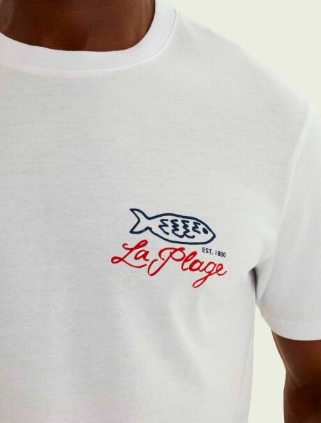 CAMISETA CON ESTAMPA MODELO REGULAR BLANCO