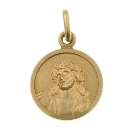 Medalla religiosa en oro 18k con Cristo (MR6611) Medalla religiosa en oro 18k con Cristo (MR6611)