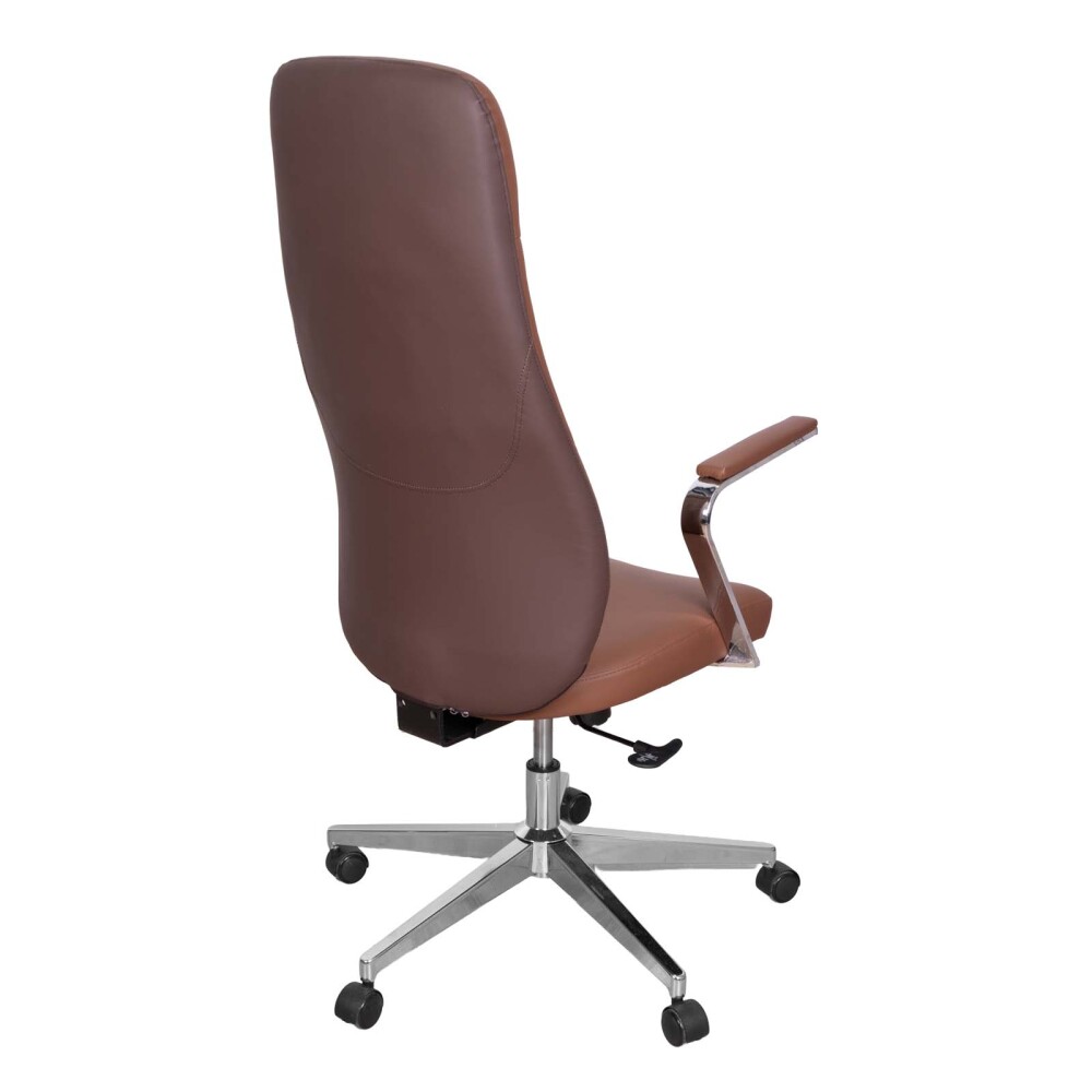 SILLA DE ESCRITORIO PU MARRON D-470