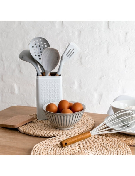 ESPATULA SILICONA RECTA MANGO ACACIA BLANCO 31CM ESPATULA SILICONA RECTA MANGO ACACIA BLANCO 31CM