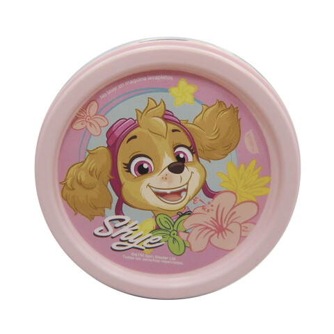 Pote Plástico Paw Patrol 300 ml con Tapa Rosca ROSA