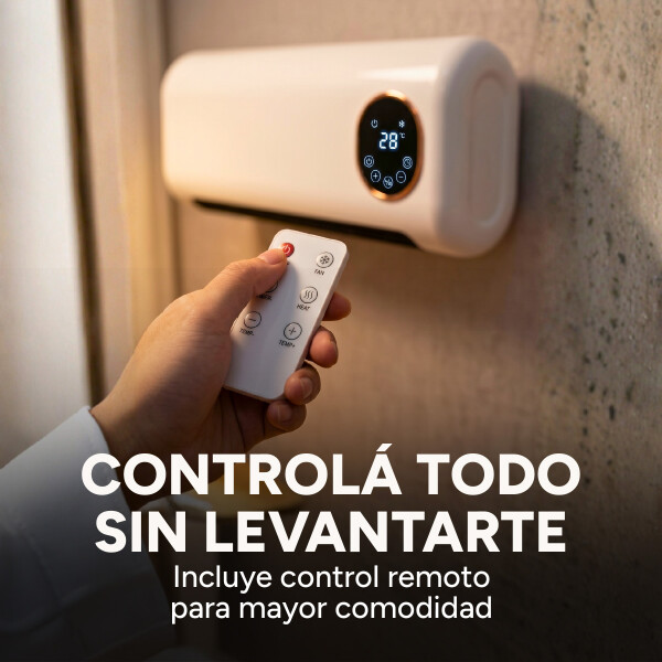 Calefactor Caloventilador Pared Secarropas 2000w C/ Control Blanco