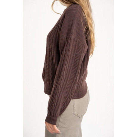 Sweater Texturado Lana Chocolate