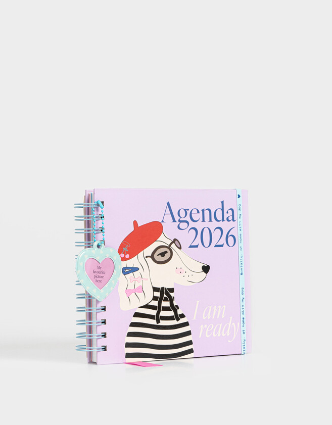 Agendas y Calendarios Estampados Agenda Perrito 2026 - Violeta Lila