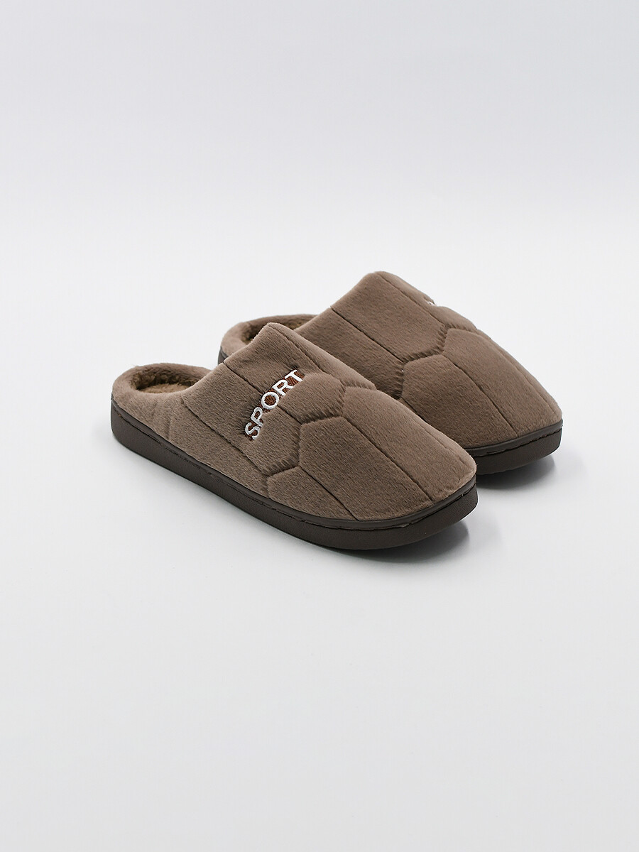 PANTUFLA ROMBO - MARRON 