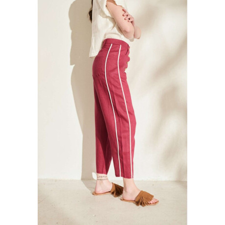 Pantalon Barrel Lines Bordo