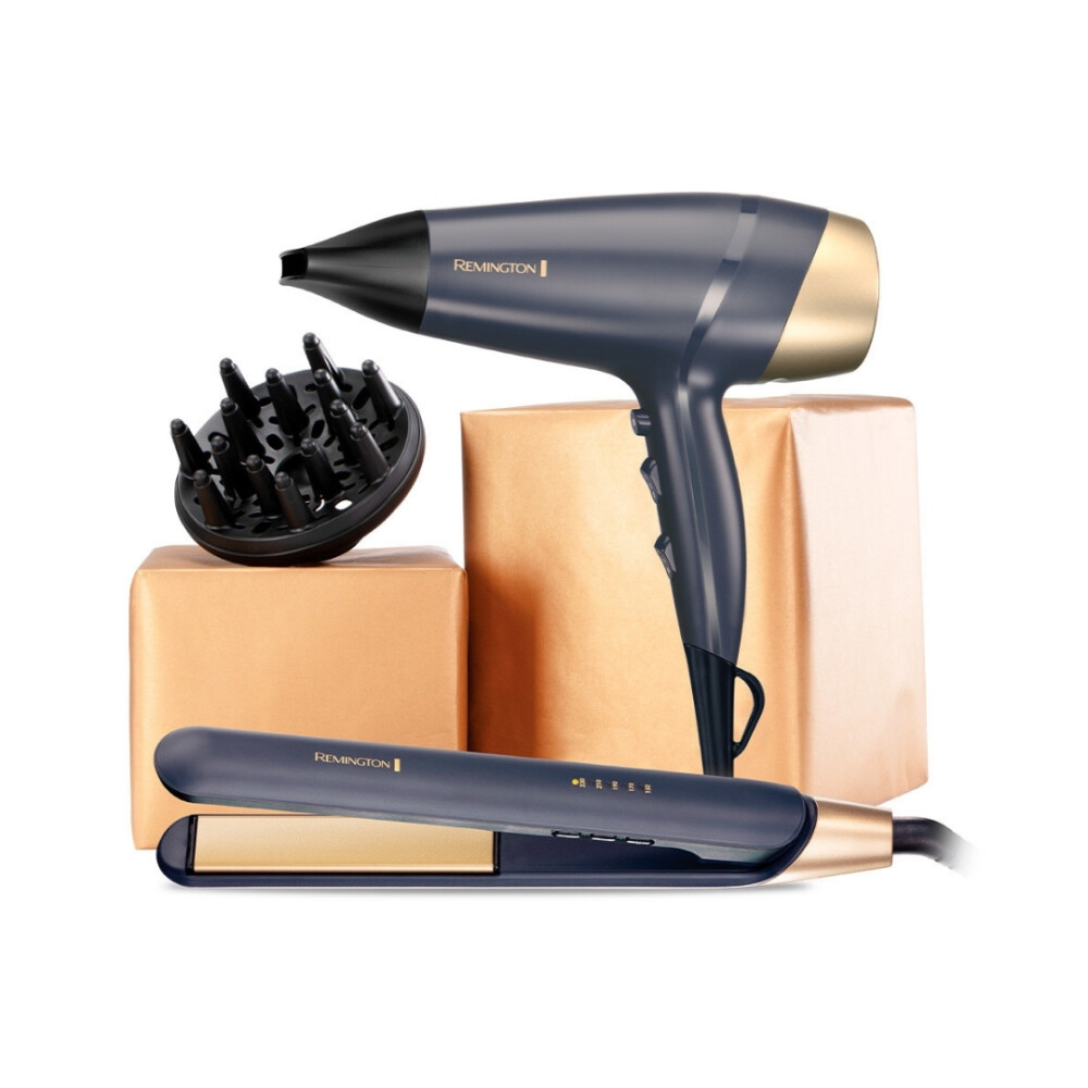 COMBO SAPPHIRE LUXE REMINGTON S5805GP-220R SECADOR + PLANCHITA CON ESTUCHE Unica