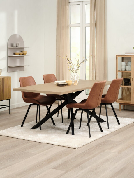 Mesa de comedor NORTOFT 95x200 roble/negro Mesa de comedor NORTOFT 95x200 roble/negro