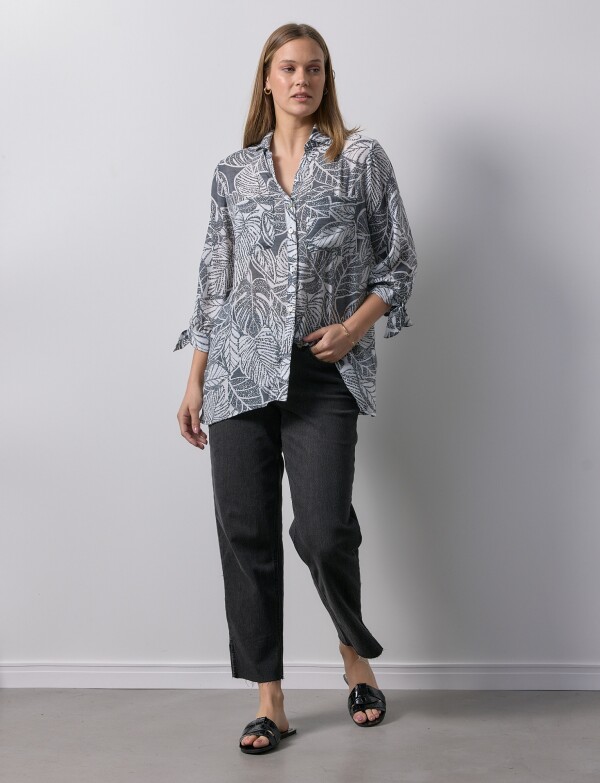 Camisa Print NEGRO/GRIS