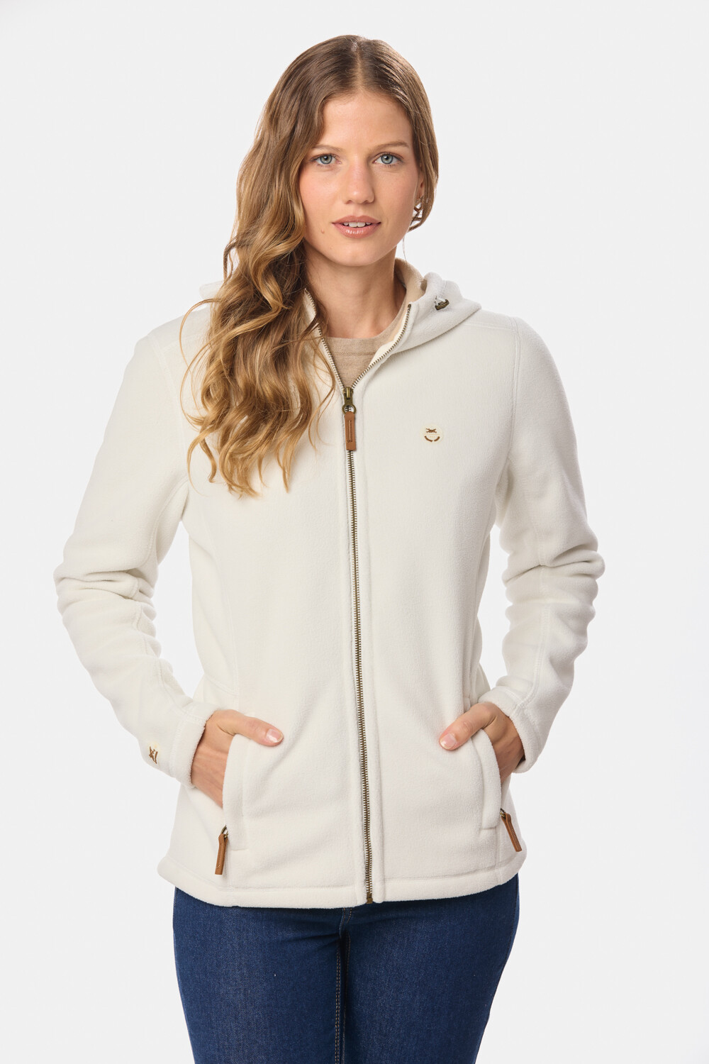 CAMPERA POLAR CON CAPUCHA Natural