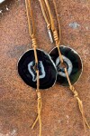 Simple Ágata Necklaces Negro