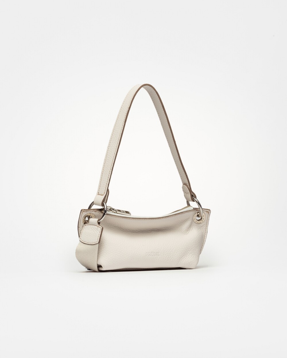 Mini bag Anya en cuero graneado Natural