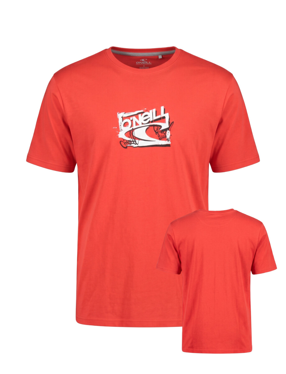 Remera O'Neill Brush Wave - Rojo 