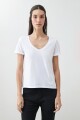 Remera escote en V blanco