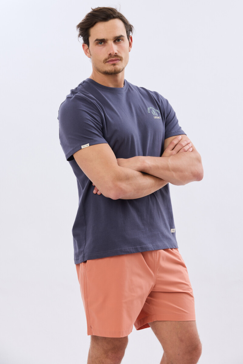 SHORT DE BAÑO LISO - Coral 