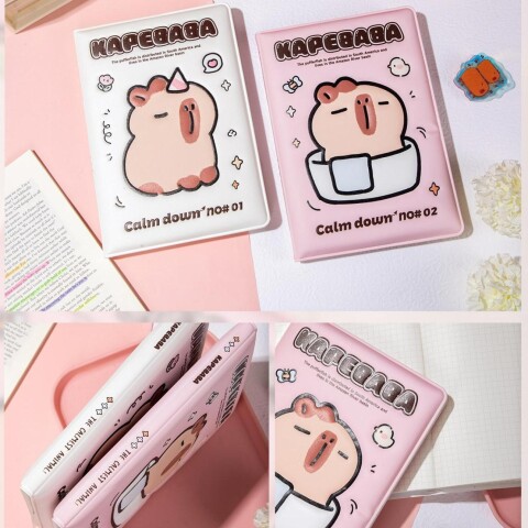 CUADERNO A5 ENCUADERNADO EN CUERO (CARPINCHO ADORABLE) CUADERNO A5 ENCUADERNADO EN CUERO (CARPINCHO ADORABLE)