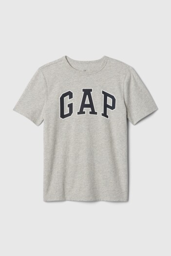 Remera Logo Gap Niño Light Heather Grey B08