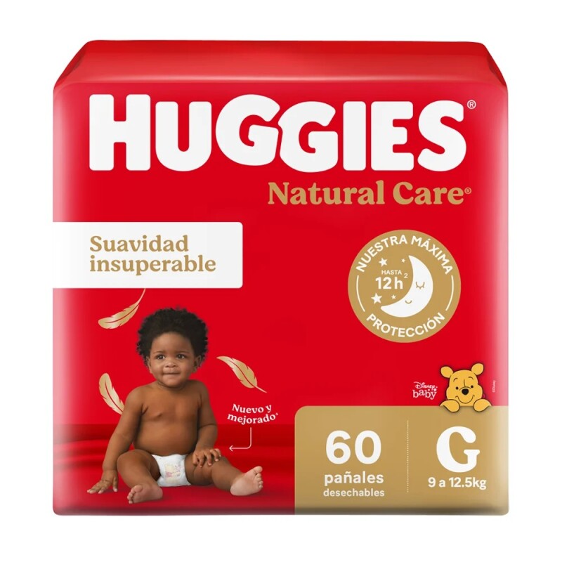 Pañales Huggies Natural Care Talle G 60 Uds. Pañales Huggies Natural Care Talle G 60 Uds.