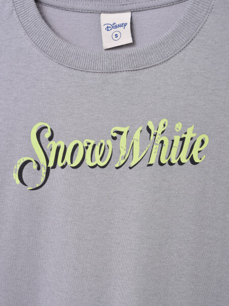 REMERA SNOW WHITE AND THE SEVEN GRIS CLARO