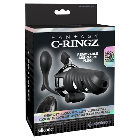 Plug Anal con Anillo Vibrador Ass-Gasm Fantasy C-Ringz Plug Anal con Anillo Vibrador Ass-Gasm Fantasy C-Ringz