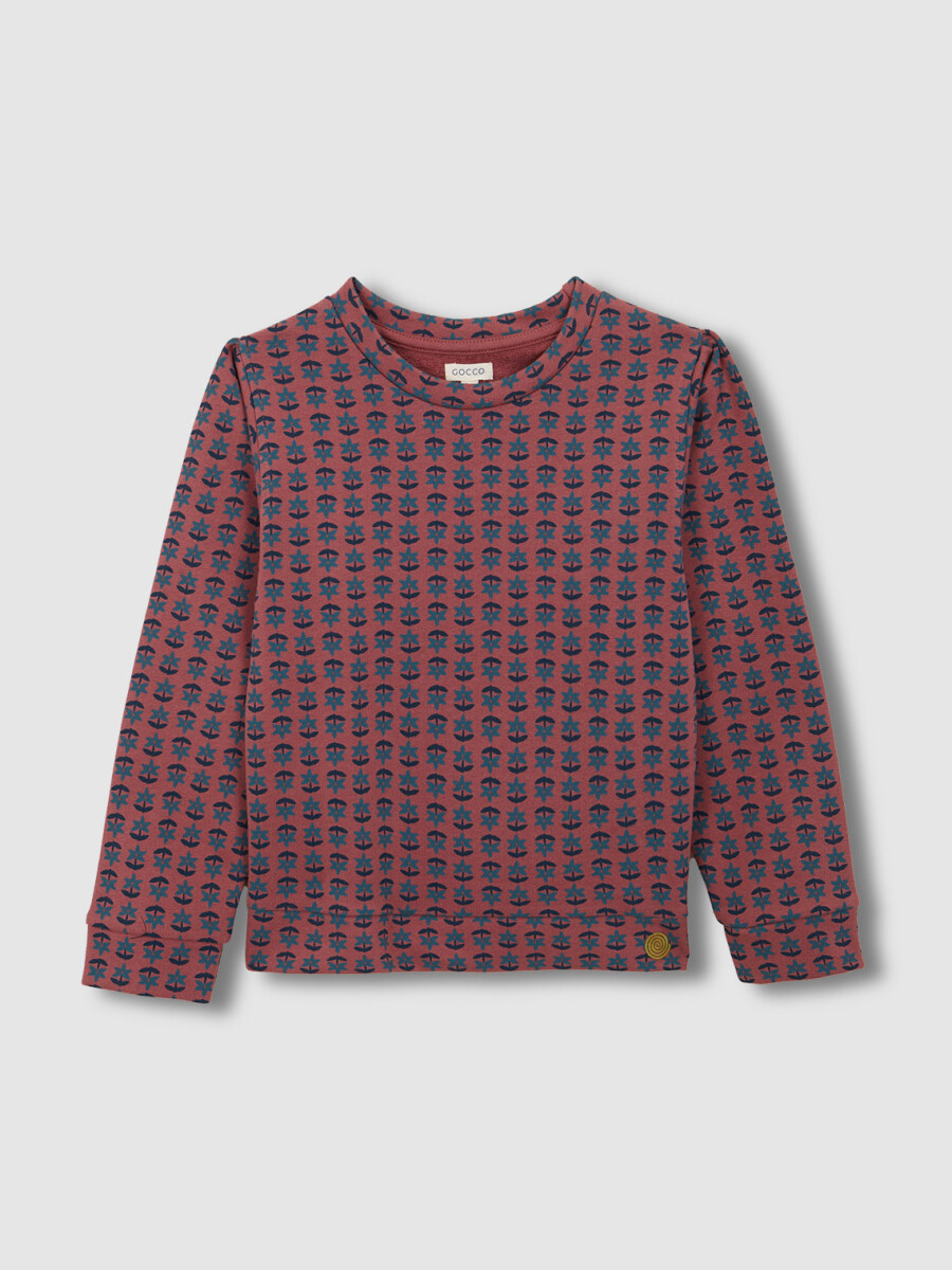 Sudadera Estampada Rosa Oscuro