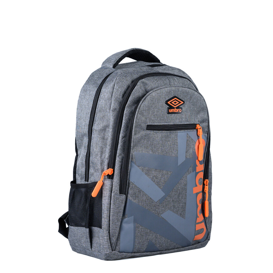 Mochila Umbro Orbum Gris - Anaranjado - Negro