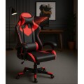 SILLA DE ESCRITORIO GAMER OC-873 - NEGRA/ROJA SILLA DE ESCRITORIO GAMER OC-873 - NEGRA/ROJA