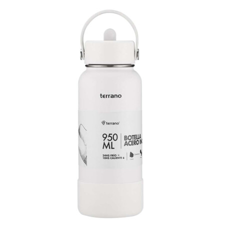 Botella Térmica Con Pico 950Ml. Blanco