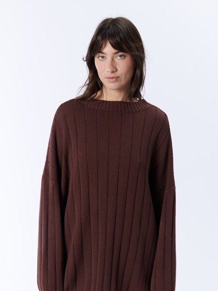 Buzo Punto Oversize Chocolate