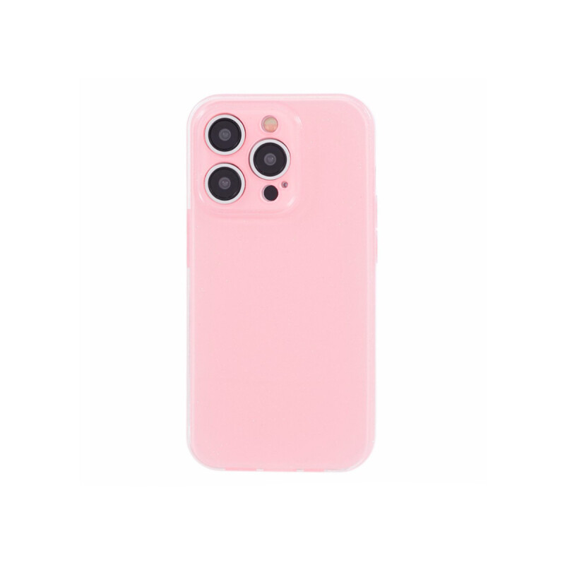 Protector iPhone 15 Pro color rosa con brillos Protector Iphone 15 Pro Color Rosa Con Brillos
