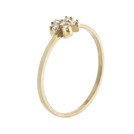 Anillo de oro 10 ktes con circonias, FLOT Anillo de oro 10 ktes con circonias, FLOT