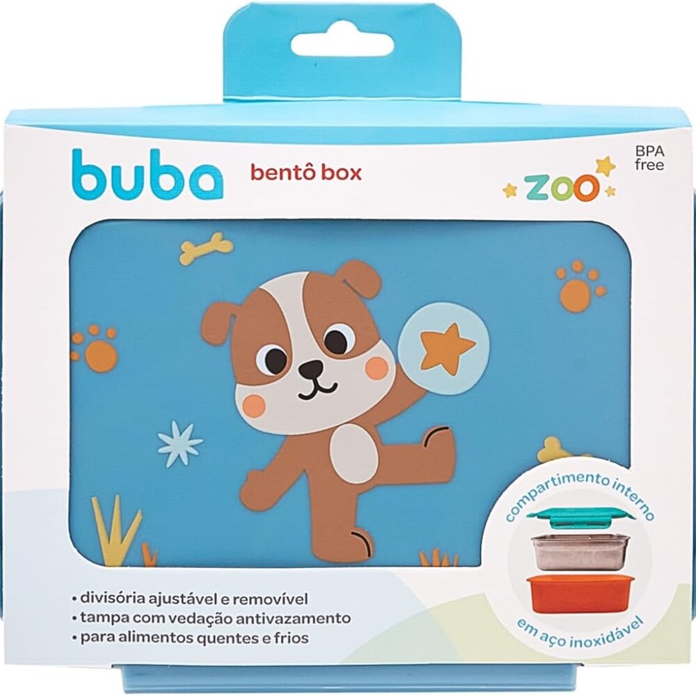 Lunchera bento box BUBA pastel colors perrito