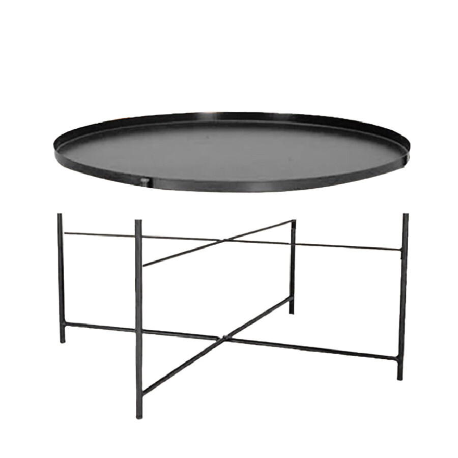 Mesa Baja Tray Grande Negro Matt | EN EXHIBICION