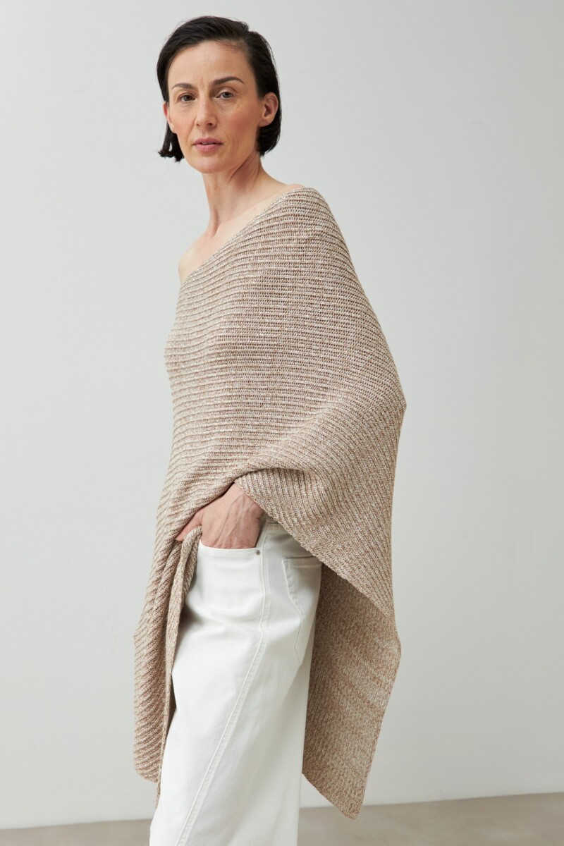 Capa tejida irregular tostado