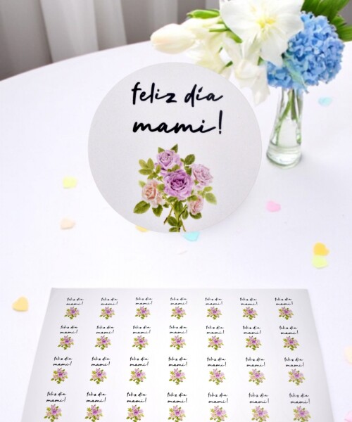 Stickers día de la madre plancha DISEÑO 2